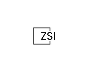 ZSI letter initial logo design vector illustration