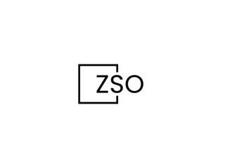 ZSO letter initial logo design vector illustration