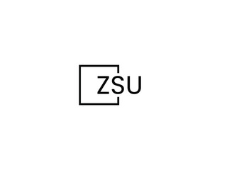 ZSU letter initial logo design vector illustration