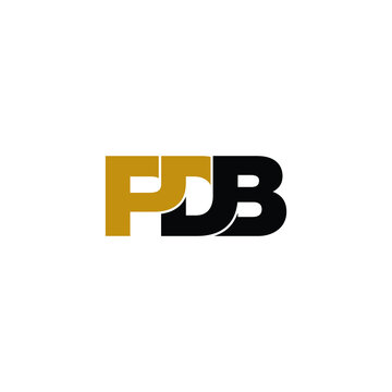 PDB letter monogram logo design vector