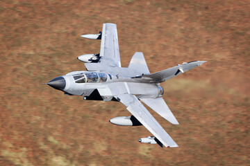 jet fighter aircraft flying low level in the United Kingdom