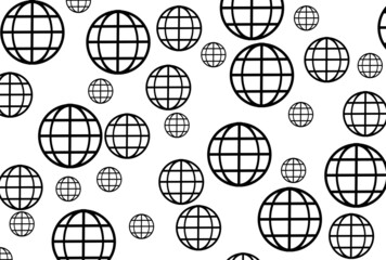 Background, banner and wallpaper for design. The symbol is a globe with meridians Emoji at...