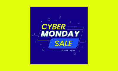Fototapeta premium Social post design cyber Monday 2022