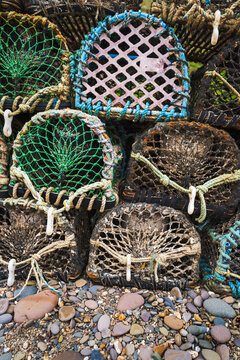 Lobster pots,Summerlease,Bude ,Cornwall, UK.