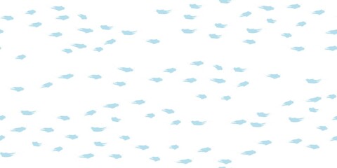 Seamless Wave Pattern, Hand drawn cute water vector background. Watercolor sea brush smears, baby paint lines design