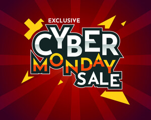 Cyber Monday DRAMATICAL RED & Yellow