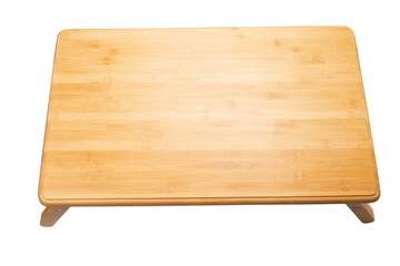 Wooden table isolated on a white background.