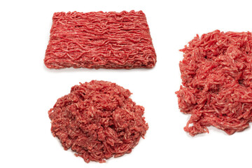Chopped meat background. Top view.