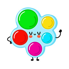 Cute funny simple dimple character. Vector hand drawn cartoon kawaii character illustration icon. Isolated on white background. Simple dimple character concept