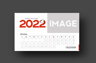 Happy new year 2022 Calendar - New Year Holiday design elements for holiday cards, calendar banner poster for decorations, Vector Illustration Background.