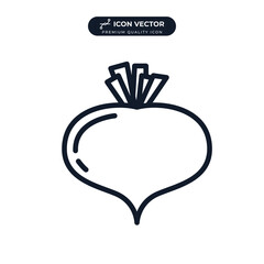 beetroot icon symbol template for graphic and web design collection logo vector illustration