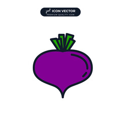 beetroot icon symbol template for graphic and web design collection logo vector illustration