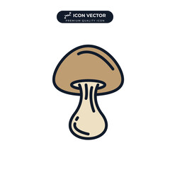 mushroom icon symbol template for graphic and web design collection logo vector illustration