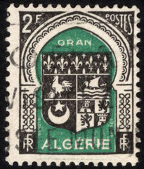 Postage stamps of the Algeria. Stamp printed in the Algeria. Stamp printed by Algeria.