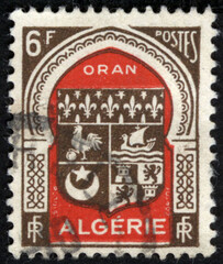 Postage stamps of the Algeria. Stamp printed in the Algeria. Stamp printed by Algeria.
