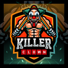 Clown mascot. esport logo badge