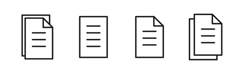 A4 paper simple vector icon. Paper sheet isolated on white background