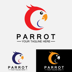 Parrot Logo Design Vector Template