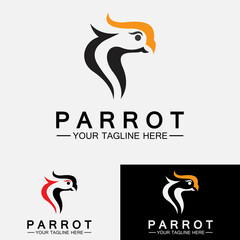 Parrot Logo Design Vector Template © Sunar