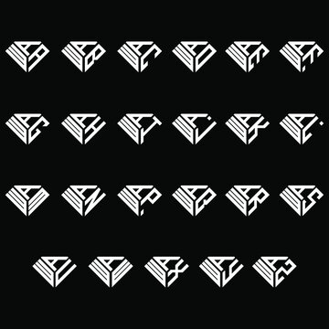 AWA to AWZ letter logo creative design, Multiple triple letter logo design