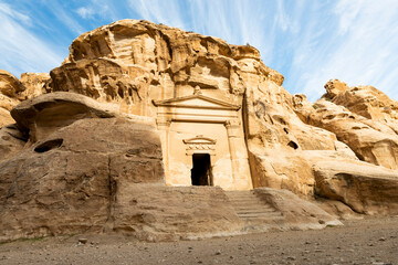 Stunning view of the little Petra site. Petra is a Unesco World heritage site, historical and...