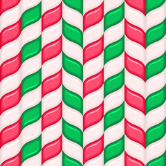 Christmas holiday background. Candy cane seamless pattern.Texture for fabric, wrapping, wallpaper	
