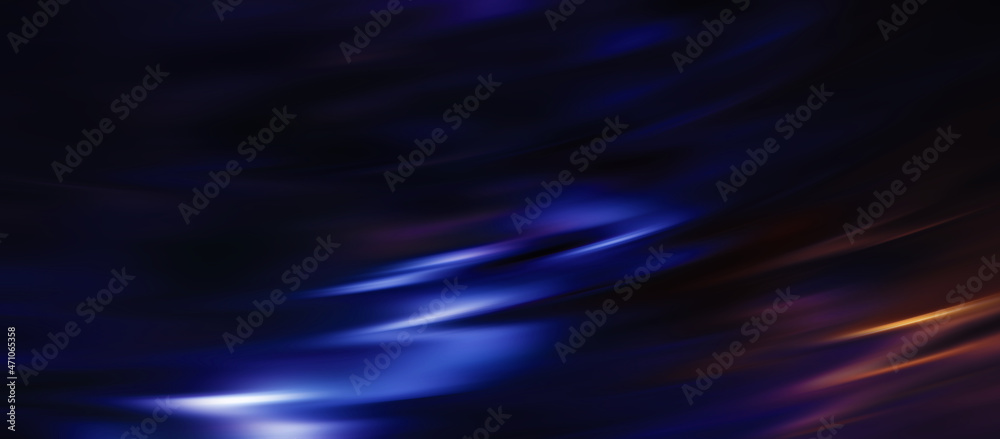 Wall mural bright abstract blurred background with bokeh. blurred lights, neon glowing lines on a dark backgrou