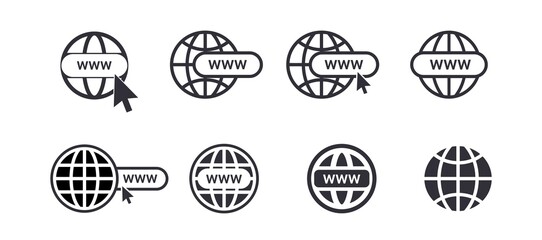 Website Icon. www web sign. Go to web sign, Internet icon.