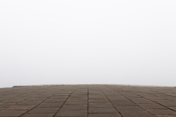 Fototapeta premium observation deck in the fog