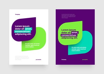 Simple vector layout template with abstract shapes for events, companies or any business related.