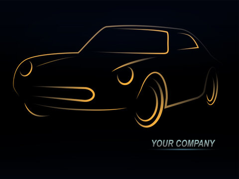 ar Logo vector, design for the auto business, concept design of a classic vehicle.  illustration.ESP10