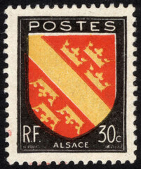Postage stamps of the France. Stamp printed in the France. Stamp printed by France.