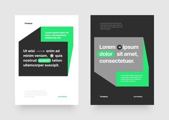 Simple brochure or flyer with abstract shapes for events, companies or any business related.