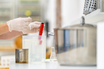 home production of organic natural cosmetics for body care