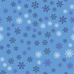 christmas pattern snowflake background blue new