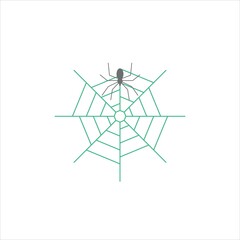 spider logo vector template line