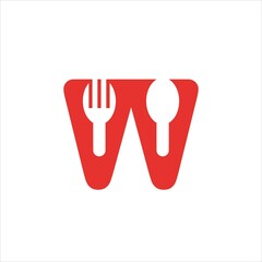  initials w logo vector template restaurant