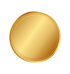 blank gold coin template - obrazy, fototapety, plakaty