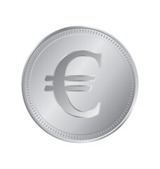 silver euro european coin