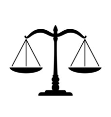 simple classic justice balance scales silhouette