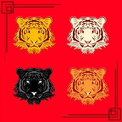 tiger vector icon Chinese New year