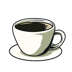 a cup of coffee vector