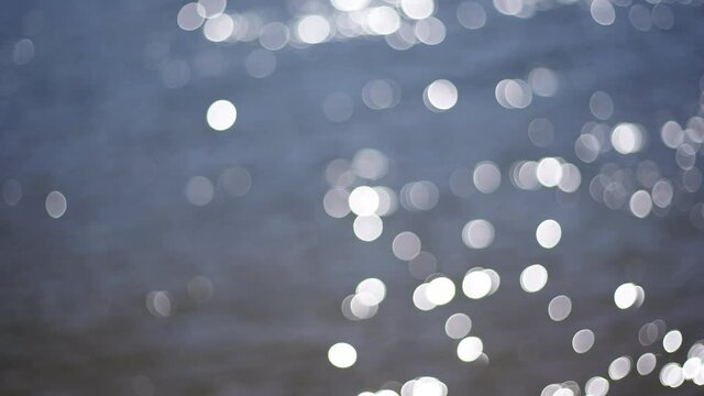 Blurry blue and white sunny river water 4k video background
