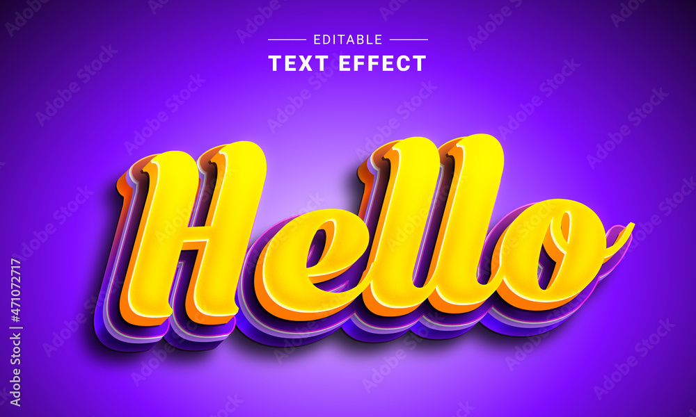 Poster editable text style effect - trendy text style theme. vector text effect