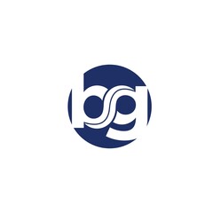 Obraz premium initials b g logo vector hair template