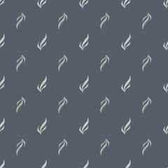Seamless pattern seaweed on dark gray background. Marine flora templates for fabric.