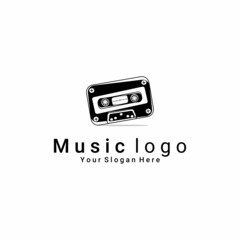 vector illustration of music logo, music studio, label, brand