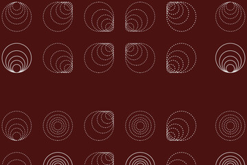 Circles Abstract Pattern with Dark Red Background