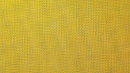 デジタル布　黄色　麻　細目