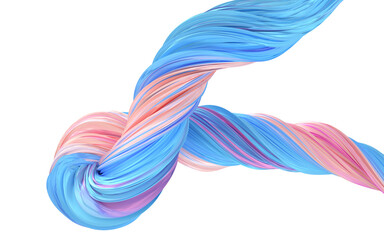 Abstract flowing gradient lines, 3d rendering.